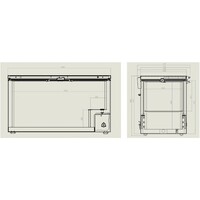 Congélateur | Couvercle en acier inoxydable | 469 L | 1492x743x840 mm