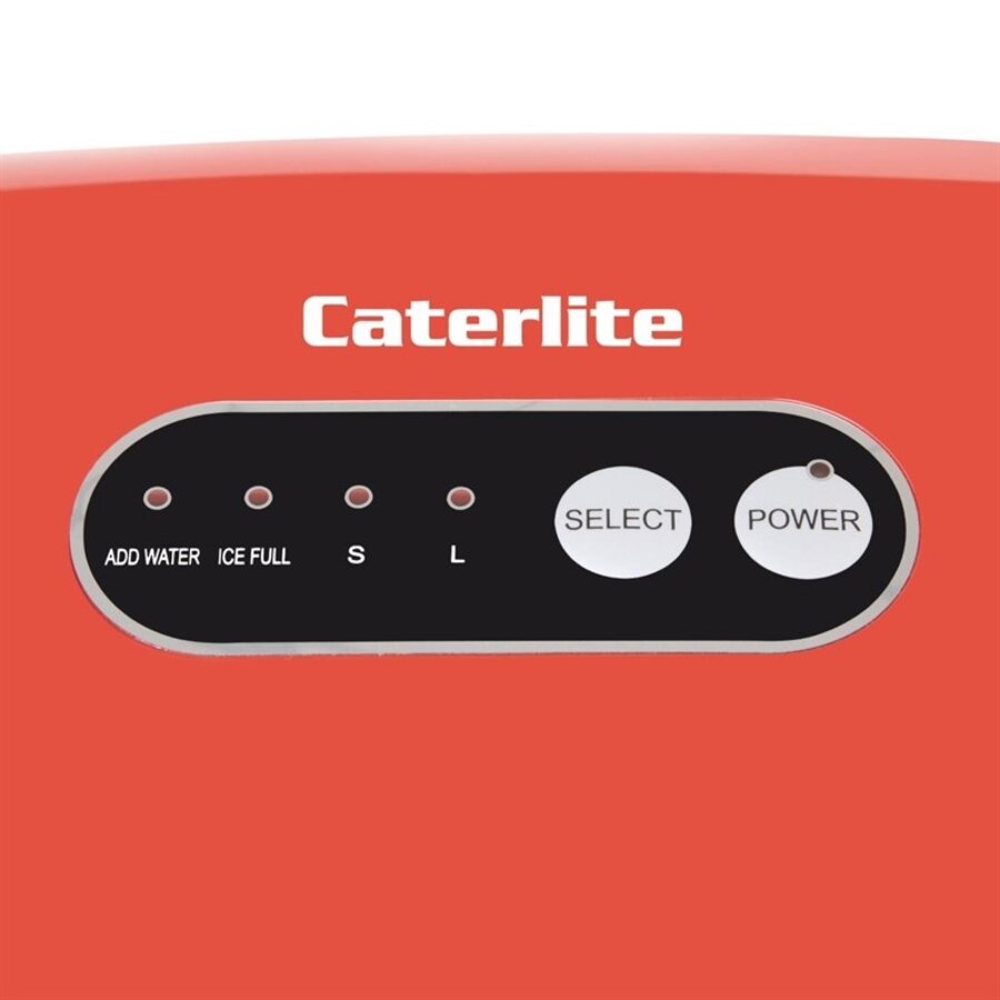 Caterlite table top ice cube machine | Red | 10KG output