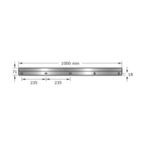 Wastrog Wasbak | RVS  | 180(b)x40(d)x24(h) cm
