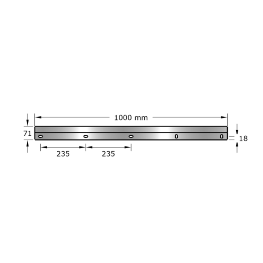 Wastrog Wasbak | RVS  | 180(b)x40(d)x24(h) cm