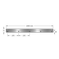 Lavoir Lavabo | acier inoxydable | 210(l)x40(p)x24(h)cm
