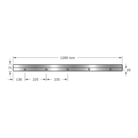 Lavoir Lavabo | acier inoxydable | 240(l)x40(p)x24(h) cm