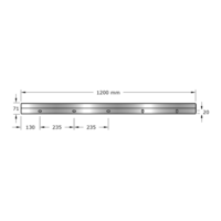 Wastrog Wasbak | RVS |  240(b)x40(d)x24(h) cm