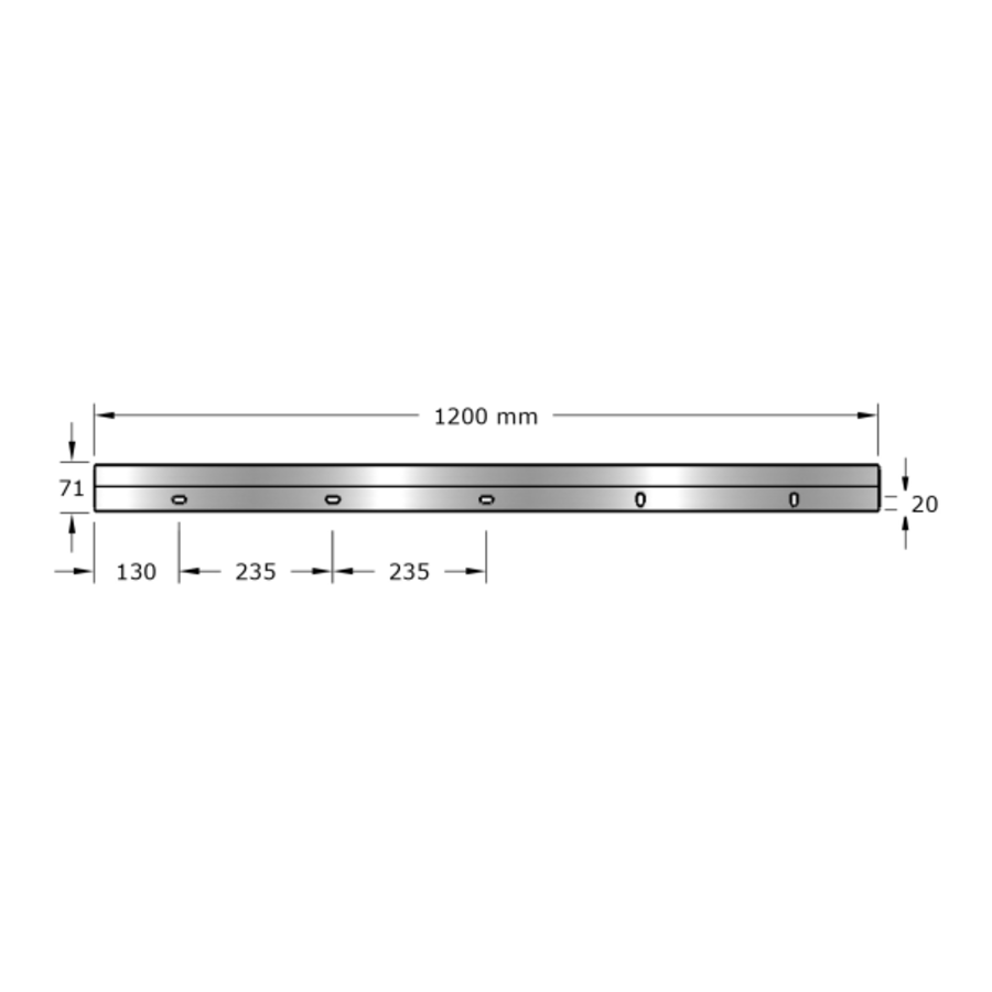 Washing trough Washbasin | Stainless steel | 240(w)x40(d)x24(h) cm