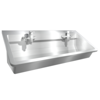 Washbasin | Stainless steel | Including mixer taps | 240(w)x47.5(d)x42.5(h)mm