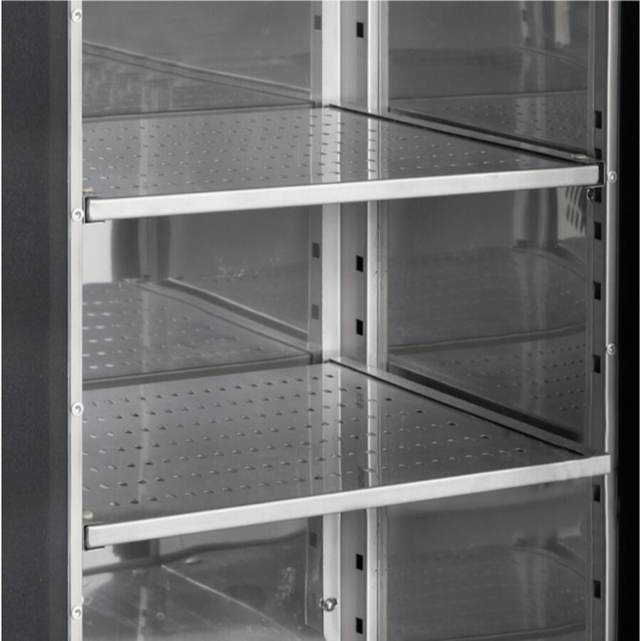 Réfrigérateur bar | Noir | Portes vitrées | 200(l)x51(p)x86(h)cm