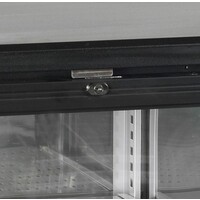 Bar fridge | Black | Glass doors | 200(w)x51(d)x86(h)cm
