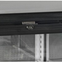 Réfrigérateur bar | Noir | Portes vitrées | 200(l)x51(p)x86(h)cm