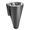 HorecaTraders Colonne de lavabo en acier inoxydable | Ø 365mm | 88(h)cm