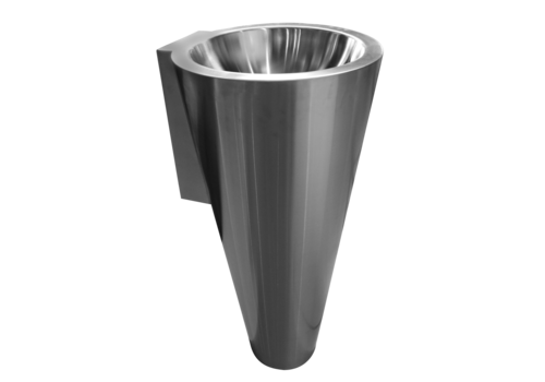  HorecaTraders Colonne de lavabo en acier inoxydable | Ø 365mm | 88(h)cm 