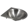 HorecaTraders Wall-mounted washbasin | Stainless steel | Ø 365 mm