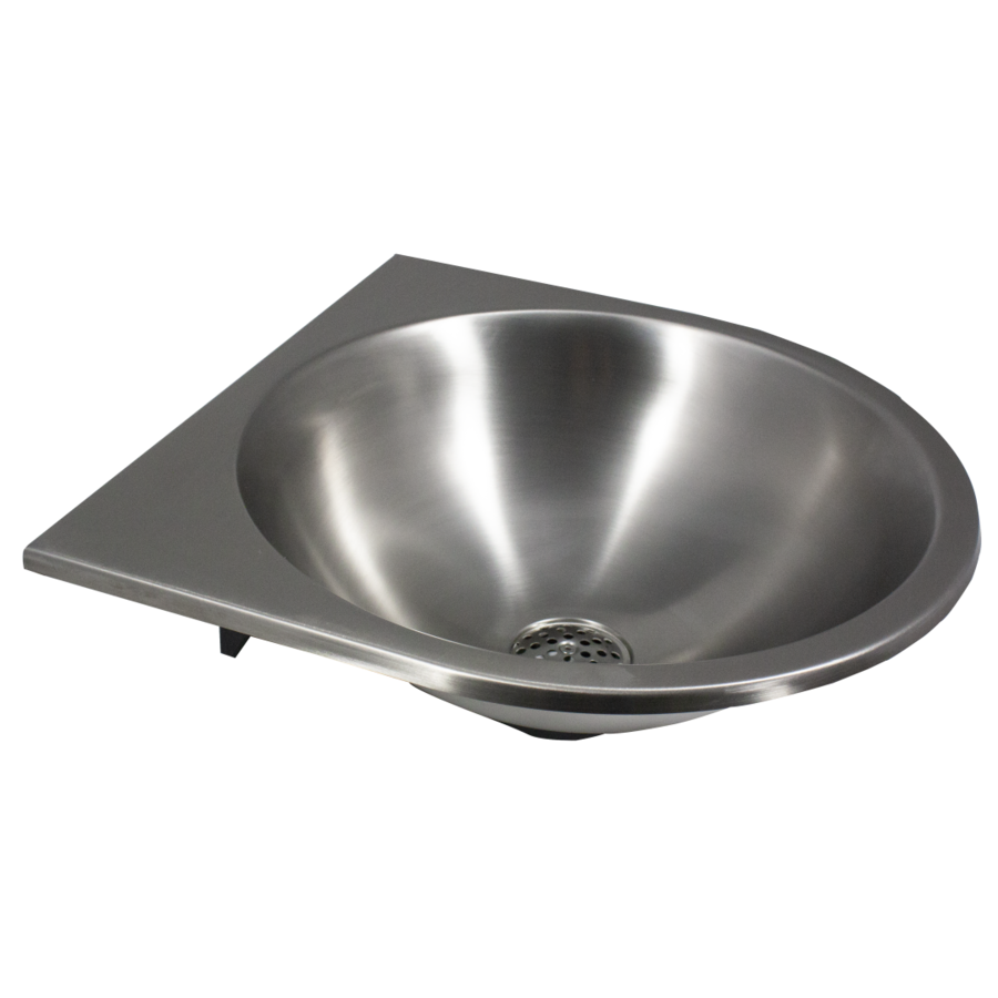 Wall-hung washbasin | stainless steel | diameter 365mm