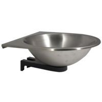 Wall-mounted washbasin | Stainless steel | Ø 365 mm