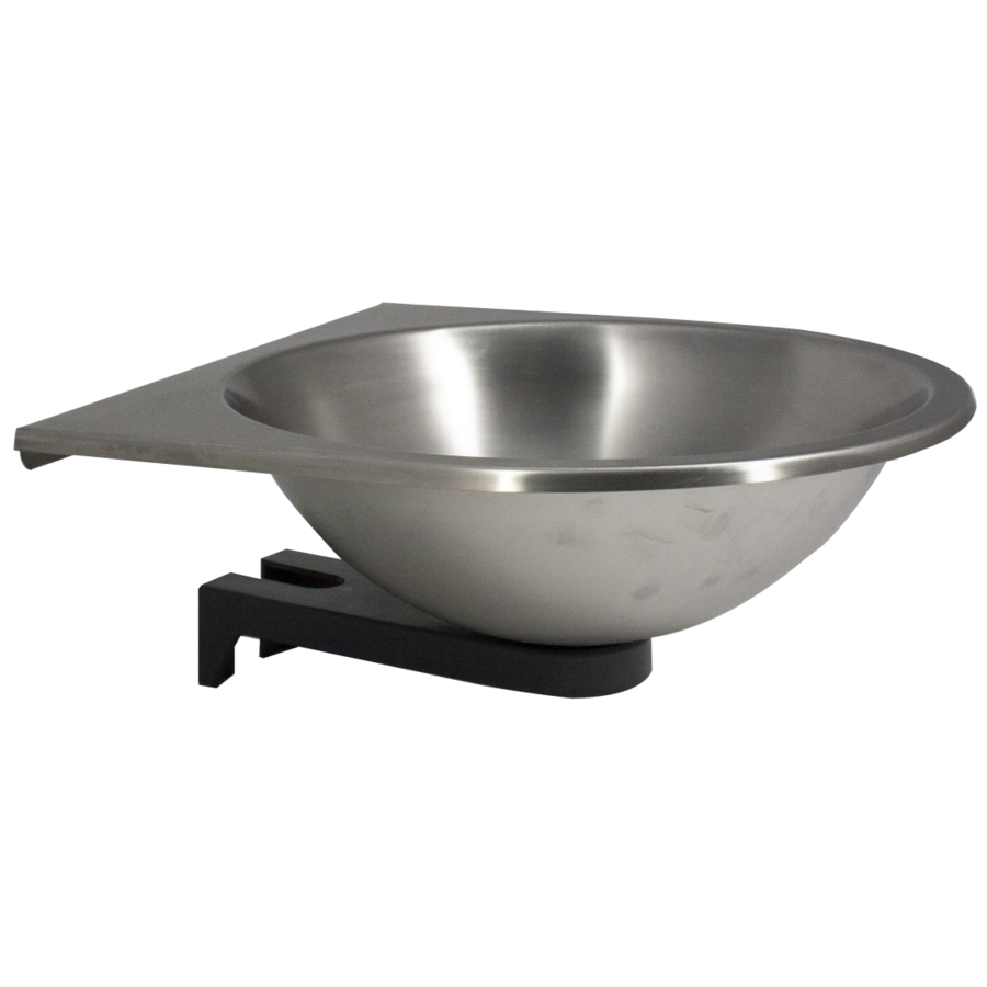 Wall-mounted washbasin | Stainless steel | Ø 365 mm