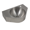HorecaTraders Wall-mounted washbasin made of stainless steel | Ø 365mm