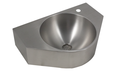  HorecaTraders Wall-mounted washbasin made of stainless steel | Ø 365mm 