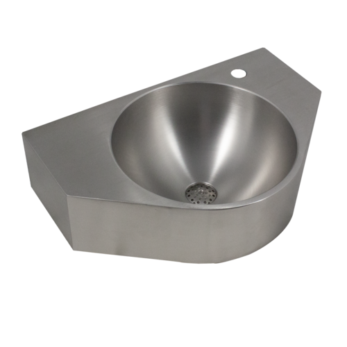  HorecaTraders Lavabo mural en acier inoxydable | Ø 365 mm 