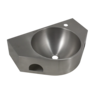 HorecaTraders Lavabo mural | acier inoxydable | 600 (l) x 395 (p) x 150 (h) mm