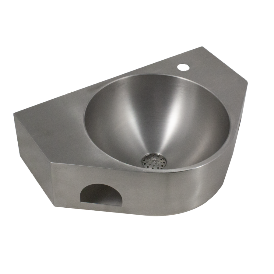 Lavabo mural | acier inoxydable | 600 (l) x 395 (p) x 150 (h) mm