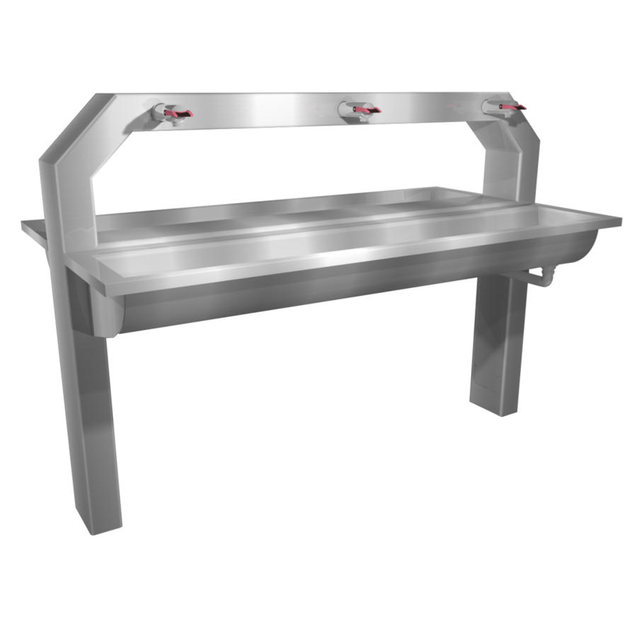 Stainless steel laundry island | 1220(w)x1000(d)x1300(h) mm | 4 or 6 places