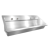 HorecaTraders Washing trough | Stainless steel | 1200 x 475 x 425 mm | 4 formats