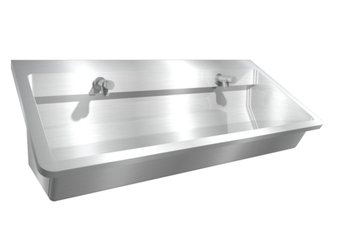  HorecaTraders Washing trough | Stainless steel | Including taps | 4 formats 