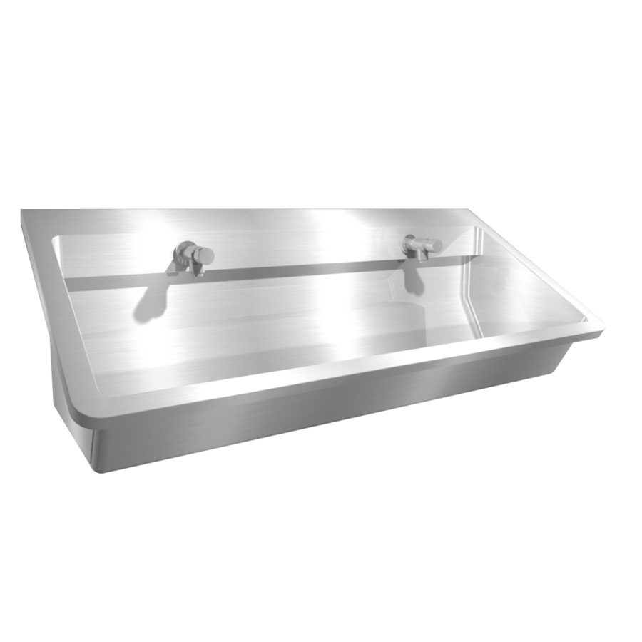 Washing trough | Stainless steel | Including taps | 4 formats