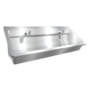 HorecaTraders Washing trough | Stainless steel | Including taps | 4 formats