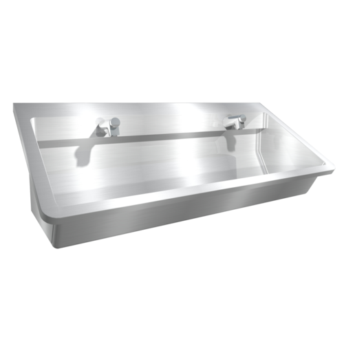 HorecaTraders Washing trough | Stainless steel | Including taps | 4 formats 