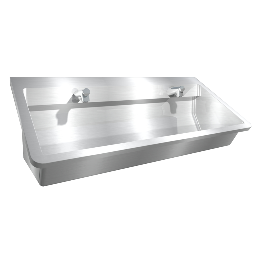 Waschtrog | Edelstahl | Inklusive Wasserhähne | 4 Größen