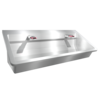 Washing trough | Stainless steel | Including taps | 4 formats