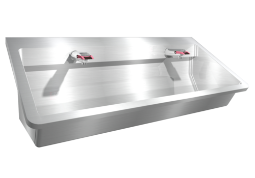  HorecaTraders Lavoir | acier inoxydable | Robinets inclus | 4 tailles 