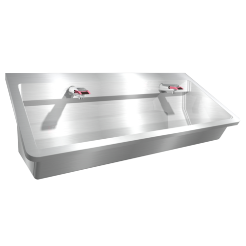  HorecaTraders Lavoir | acier inoxydable | Robinets inclus | 4 tailles 