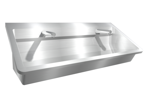  HorecaTraders Washing trough | Stainless steel | Including taps | 4 formats 