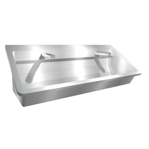  HorecaTraders Washing trough | Stainless steel | Including taps | 4 formats 