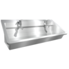 HorecaTraders Lavoir | acier inoxydable | Robinets inclus | 4 tailles