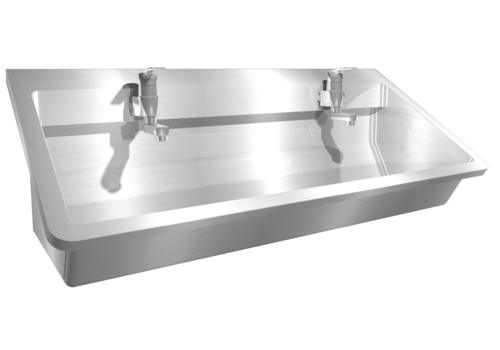  HorecaTraders Washing trough | Stainless steel | Including taps | 4 formats 