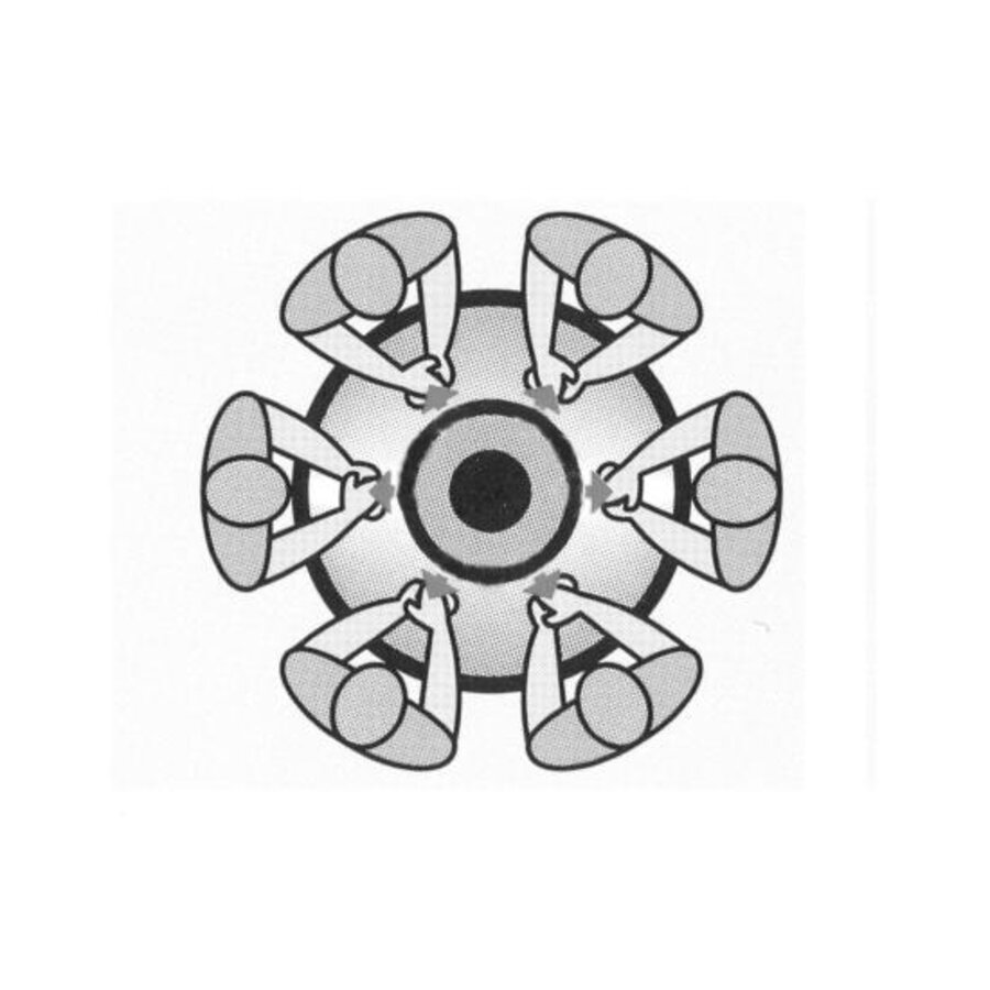 Waschbrunnen aus Edelstahl | Ø100x(h)85,5cm | 6 Personen