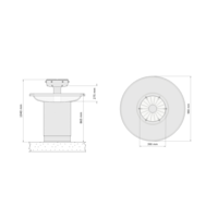 Fontaine de lavage en acier inoxydable | Ø100x(h)85,5cm | 6 personnes