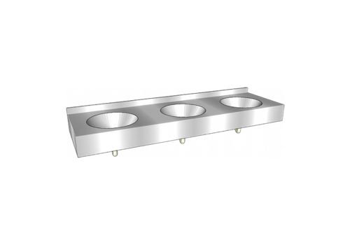  HorecaTraders lavabo multiple | Acier inoxydable |1800x565x(h)200 mm 