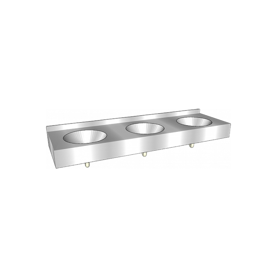 Reihenwaschtisch | Edelstahl |1800x565x(h)200 mm