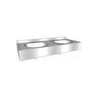 meervoudige wastafel | RVS | 1200x515x(h)200 mm