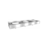 HorecaTraders multiple washbasin with splashback | stainless steel | 1800x515x(h)200 mm
