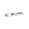 HorecaTraders multiple washbasin with splashback | stainless steel | 2100x515x(h)200 mm