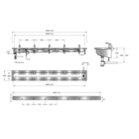 Wastrog | RVS | Incl. infrarood kranen | 6 formaten