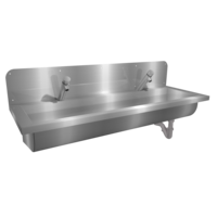 washing trough | Stainless steel | Incl. taps | 6 formats