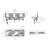 Wastrog | RVS | Incl. kranen  | 6 formaten