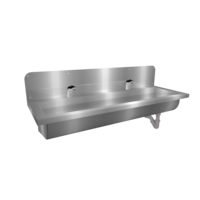 Washing trough | Stainless steel | Incl. taps | 6 formats