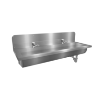 Extra wide sink | Incl. taps | Stainless steel | 6 sizes