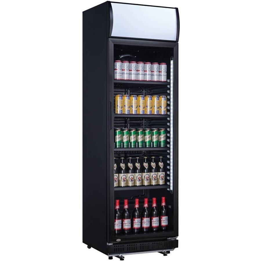 Réfrigérateur commercial avec porte vitrée | charnière gauche | 63x62x(h)193 cm